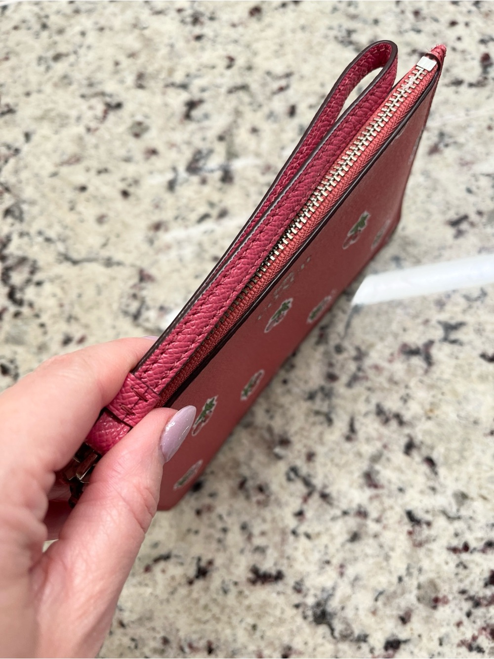 Coach Corner Cherry Medium Wristlet NWOT - Picture 6 of 9